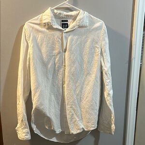 GAP White Button-Up Shirt